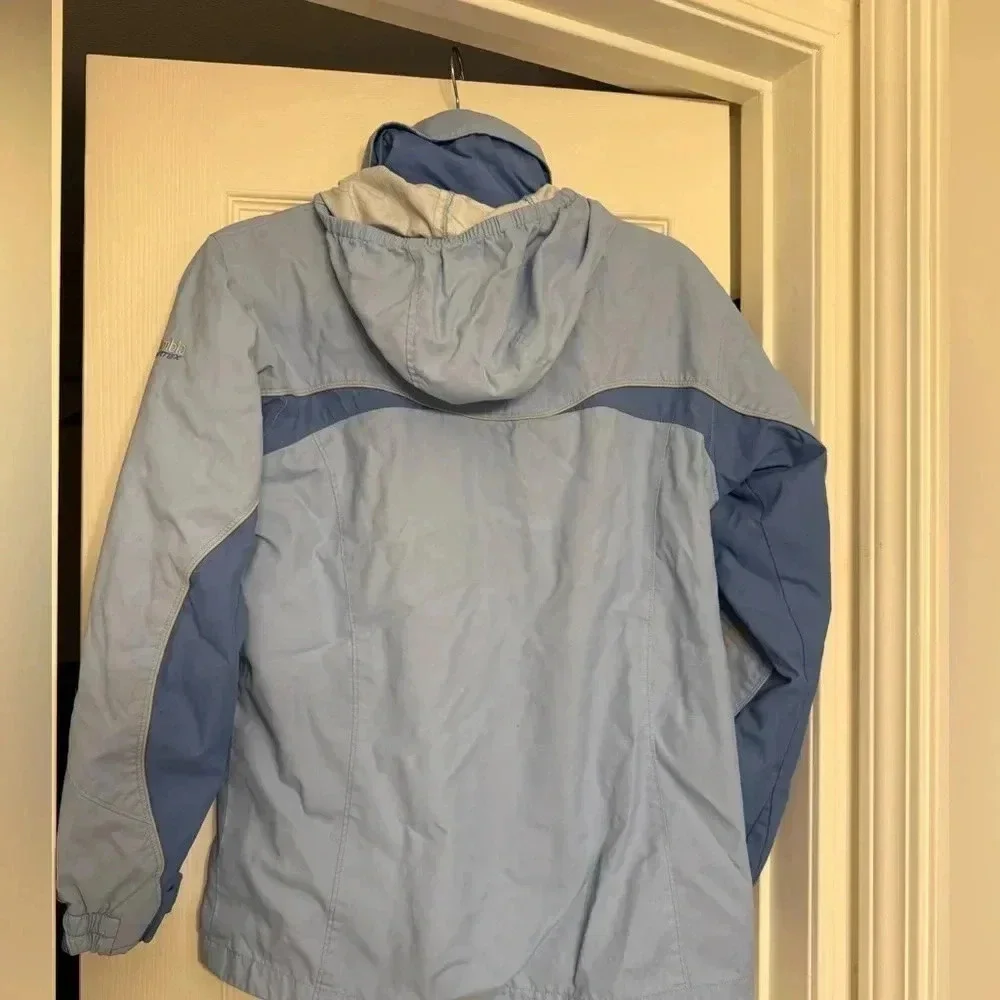 columbia blue and white jacket kids 14/16